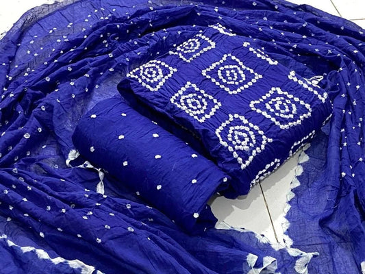 Cotton Satin Self Color Square Panel Bandhani Fabric - Premium  from Ethenika.com  - Just INR 1490! Shop now at Ethenika.com 