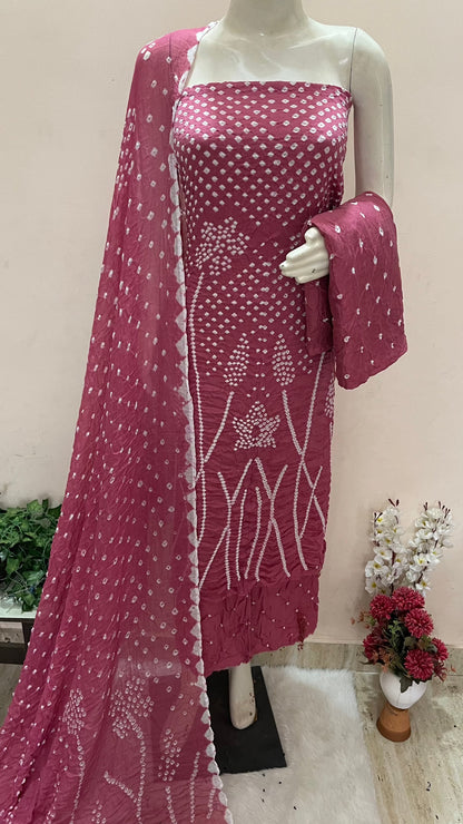 Cotton Satin Self Colour Kutch Bandhani Ethenika.com 