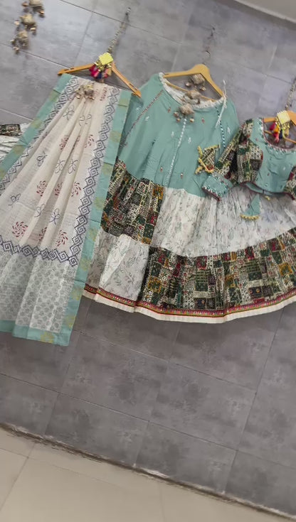 Pure Cotton Real Mirror work Heavy Chaniya choli